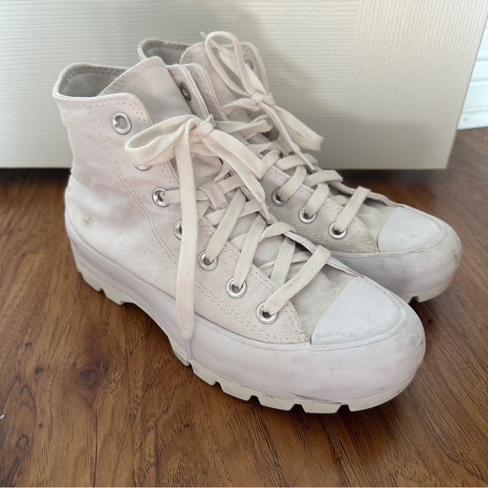 White Platform Converse